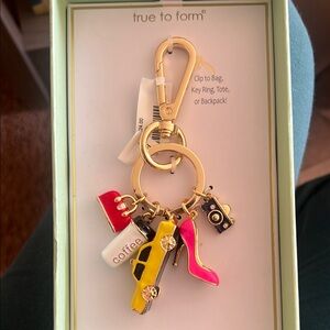 Gold and Pink Keychain Accessory